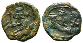Byzantine Coins, 7th - 13th Centuries
Constans II. 641-668 AD. Ae
Condition: Very Fine

Weight: 3.8 gr
Diameter: 22 mm