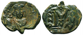 Byzantine Coins, 7th - 13th Centuries
Justinian II, First reign, 685-695, AE follis
Condition: Very Fine

Weight: 7.7 gr
Diameter: 29 mm