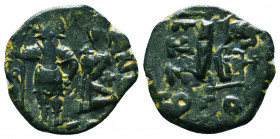Byzantine Coins, 7th - 13th Centuries
Constans II., 641-668, AE 1/2 Follis 
Condition: Very Fine

Weight: 4.2 gr
Diameter: 23 mm