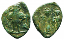 Byzantine Coins, 7th - 13th Centuries
Constans II., 641-668, AE 1/2 Follis 
Condition: Very Fine

Weight: 2.4 gr
Diameter: 17 mm