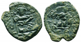Byzantine Coins, 7th - 13th Centuries
Constans II., 641-668, AE 1/2 Follis 
Condition: Very Fine

Weight: 6.3 gr
Diameter: 26 mm