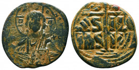 Byzantine Coins, 7th - 13th Centuries
Byzantine Anonymous ca. 1028-1034. AE follis,
Condition: Very Fine

Weight: 9.8 gr
Diameter: 31 mm