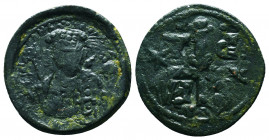 Byzantine Coins, 7th - 13th Centuries
Byzantine Anonymous ca. 1028-1034. AE follis,
Condition: Very Fine

Weight: 5.3 gr
Diameter: 26 mm