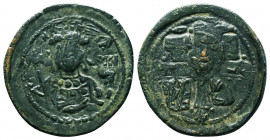 Byzantine Coins, 7th - 13th Centuries
Byzantine Anonymous ca. 1028-1034. AE follis,
Condition: Very Fine

Weight: 8.0 gr
Diameter: 29 mm
