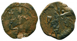 Crusaders Coins Ae, Circa 1095 - 1271 AD,
CRUSADERS. Edessa. Baldwin II. Second reign, 1108-1118.AE Follis
Condition: Very Fine

Weight: 2.4 gr
D...