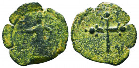 Crusaders Coins Ae, Circa 1095 - 1271 AD,
CRUSADERS. Edessa. Baldwin II. Second reign, 1108-1118.AE Follis
Condition: Very Fine

Weight: 2.8 gr
D...