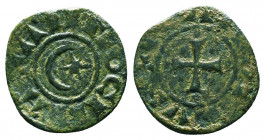 Crusaders Coins Ae, Circa 1095 - 1271 AD,
CRUSADER COINS. Bohemond III or IV, Æ, type B, BOAMVNDVS, cross with annulets at ends of arms and pellets ...
