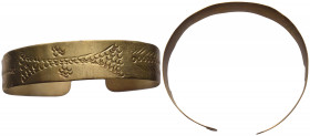 Byzantine Solid Gold Bracelet, 7th - 13th Centuries

Condition: Very Fine

Weight: 11.1 gr
Diameter: 64 mm