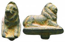 Ancient Roman Bronze Lion Statue, c. 1st-2nd century AD.

Condition: Very Fine

Weight: 15.7 gr
Diameter: 24 mm