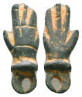 Ancient Roman Legion Hand Pendant , 
Circa 1st - 2nd century A.D,

Condition: Very Fine

Weight: 2.6 gr
Diameter: 21 mm