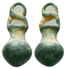 Ancienr Bronze Object ,

Condition: Very Fine

Weight: 7.6 gr
Diameter: 26 mm