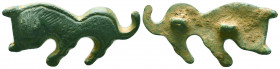 Ancient Zoomorphic Bronze Fibula

Condition: Very Fine

Weight: 20.8 gr
Diameter: 51 mm