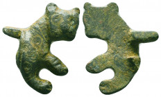 Ancient Zoomorphic Pendant,

Condition: Very Fine

Weight: 10.2 gr
Diameter: 32 mm