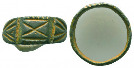 Ancient Roman Legion Ring Symbolize 10th. Legion , X on bezel.

Condition: Very Fine

Weight: 3.8 gr
Diameter: 20 mm