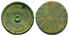 Byzantine Bronze Weights, Ae

Condition: Very Fine

Weight: 26.4 gr
Diameter: 25 mm