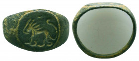 Ancient Roman Bronze Ring, Ae

Condition: Very Fine

Weight: 3.3 gr
Diameter: 17 mm