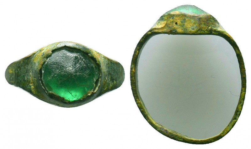 Ancient Roman Bronze Ring, Ae

Condition: Very Fine

Weight: 2.5 gr
Diamete...