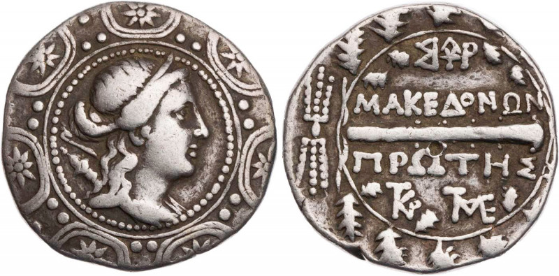 MAKEDONIEN, RÖMISCHES PROTEKTORAT
 AR-Tetradrachme 158-150 v. Chr. (Amphipolis ...