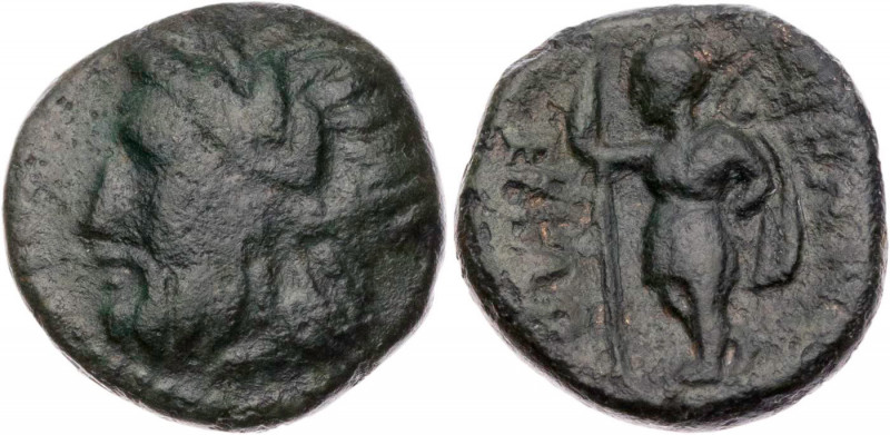 THESSALIEN EKKARA
AE-Chalkous 325-320 v. Chr. Vs.: Kopf des Zeus mit Lorbeerkra...