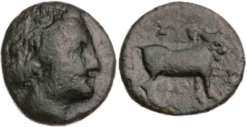 EUBOIA HISTIAIA
AE-Dichalkon 4.-3. Jh. v. Chr. Vs.: Kopf der Nymphe Histiaia mi...