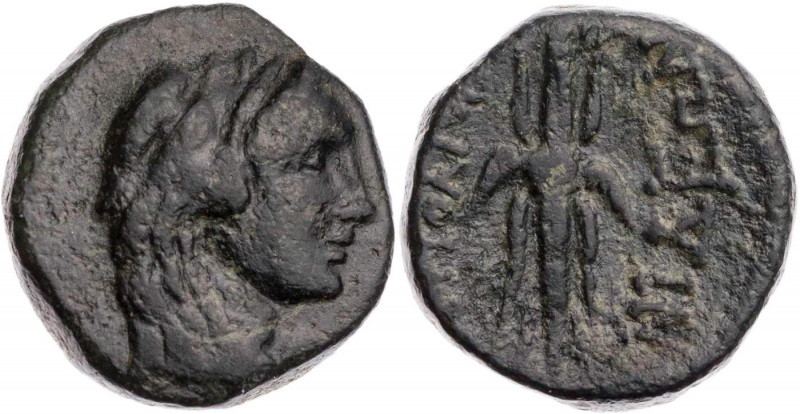 LYDIEN APOLLONIS
 AE-Dichalkon 2. - 1. Jh. v. Chr. Vs.: Kopf des Herakles mit L...