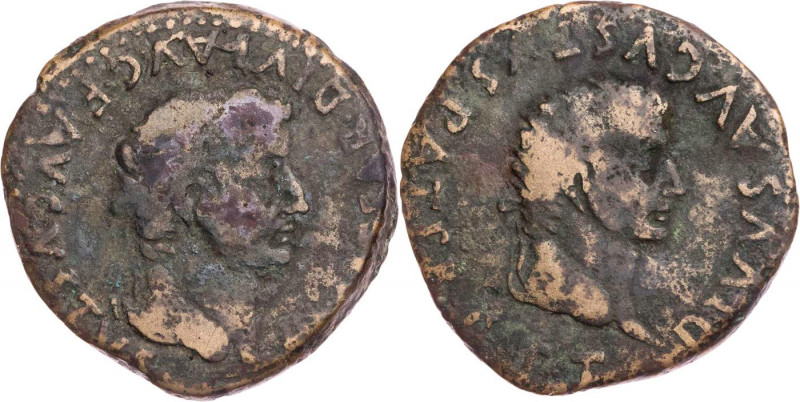 SPANIEN TARRACO
Tiberius mit Divus Augustus, 14-37 n. Chr. AE-As nach 15 n. Chr...