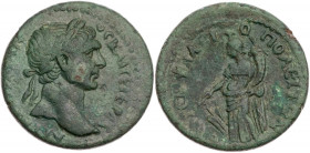 KILIKIEN FLAVIOPOLIS
Traianus, 98-117 n. Chr. AE-Assarion 113/114 n. Chr. (= Jahr 40) Vs.: Kopf mit Lorbeerkranz n. r., Rs.: Tyche steht mit Füllhorn...