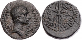 KILIKIEN OLBA
(Augustus mit) Aiax, Sohn des Teukros, Hohepriester und Toparch, 10-14 n. Chr. AE-Tetrachalkon 11/12, 12/13 oder 13/14 n. Chr (= Jahr 2...