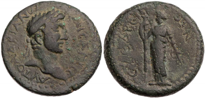 KILIKIEN SYEDRA
Hadrianus, 117-138 n. Chr. AE-Assarion Vs.: Kopf mit Lorbeerkra...