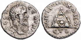 KAPPADOKIEN KAISAREIA / CAESAREA
Septimius Severus, 193-211 n. Chr. AR-Drachme 194 n. Chr. (= Jahr 2) Vs.: Kopf mit Lorbeerkranz n. r., Rs.: Berg Arg...