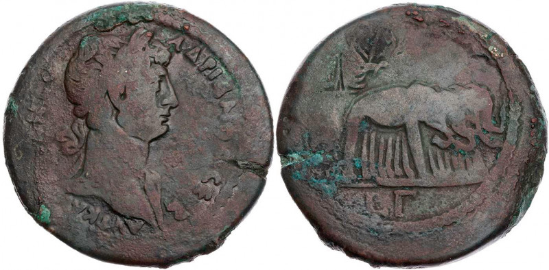 ÄGYPTEN ALEXANDRIA
Hadrianus, 117-138 n. Chr. AE-Drachme 118/119 n. Chr. (= Jah...