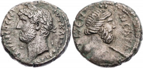 ÄGYPTEN ALEXANDRIA
Hadrianus, 117-138 n. Chr. BI-Tetradrachme 134/135 n. Chr. (= Jahr 19) Vs.: Kopf mit Lorbeerkranz n. l., Rs.: Büste des Nilus mit ...