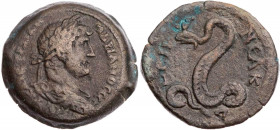 ÄGYPTEN ALEXANDRIA
Hadrianus, 117-138 n. Chr. AE-Diobol 134/135 n. Chr. (= Jahr 19) Vs.: gepanzerte und drapierte Büste mit Lorbeerkranz n. r., Rs.: ...