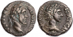 ÄGYPTEN ALEXANDRIA
Antoninus Pius, 138-161 n. Chr. BI-Tetradrachme 143/144 n. Chr. (= Jahr 7) Vs.: Kopf des Antoninus Pius mit Lorbeerkranz n. r., Rs...