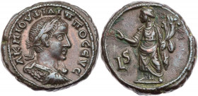 ÄGYPTEN ALEXANDRIA
Philippus II., 247-249 n. Chr. BI-Tetradrachme 248/249 n. Chr. (= Jahr 6) Vs.: gepanzerte Büste mit Lorbeerkranz n. r., Rs.: Homon...