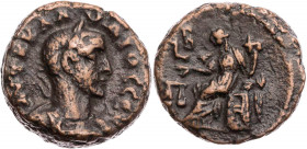 ÄGYPTEN ALEXANDRIA
Claudius II. Gothicus, 268-270 n. Chr. AE-Tetradrachme 269/270 n. Chr. (= Jahr 2) Vs.: gepanzerte Büste mit Lorbeerkranz n. r., Rs...