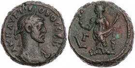 ÄGYPTEN ALEXANDRIA
Probus, 276-282 n. Chr. AE-Tetradrachme 277/278 n. Chr. (= Jahr 3) Vs.: gepanzerte Büste mit Lorbeerkranz n. r., Rs.: Eirene steht...