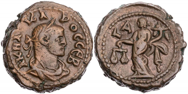 ÄGYPTEN ALEXANDRIA
Carus, 282-283 n. Chr. AE-Tetradrachme 282/283 n. Chr. (= Ja...