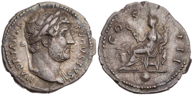 RÖMISCHE KAISERZEIT
Hadrianus, 117-138 n. Chr. AR-Denar 126-127 n. Chr. Rom Vs....
