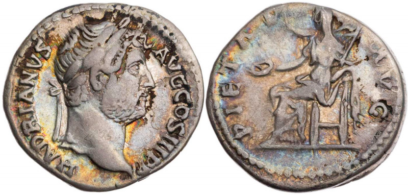 RÖMISCHE KAISERZEIT
Hadrianus, 117-138 n. Chr. AR-Denar 130 n. Chr. Rom Vs.: HA...