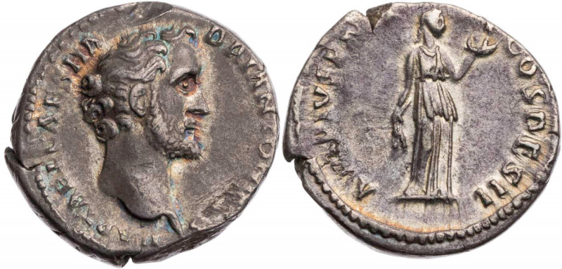 RÖMISCHE KAISERZEIT
Antoninus Pius, 138-161 n. Chr. AR-Denar 138 n. Chr. Rom Vs...