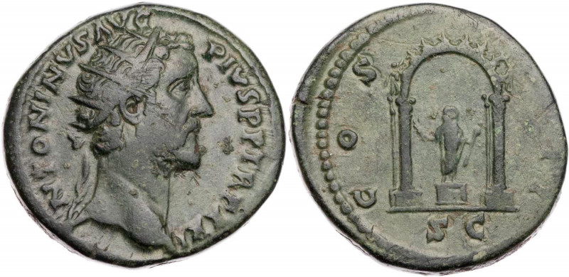RÖMISCHE KAISERZEIT
Antoninus Pius, 138-161 n. Chr. AE-Dupondius 157/158 n. Chr...