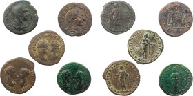 Lot, römische Provinzialprägungen AE-Prägungen aus Moesia inferior, Markianopolis: Caracalla mit Iulia Domna, Severus Alexander mit Iulia Mamaea, Macr...