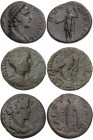 Lot, römische Provinzialprägungen AE-Prägungen aus Lydien: Saitta, pseudo-autonom, 193-235 n. Chr.; Sardeis, Philippus II. Caesar, 244-247 n. Chr.; Th...