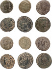 Lot, römische Münzen AE-Prägungen des Magnentius. 6 Stück s, s-ss