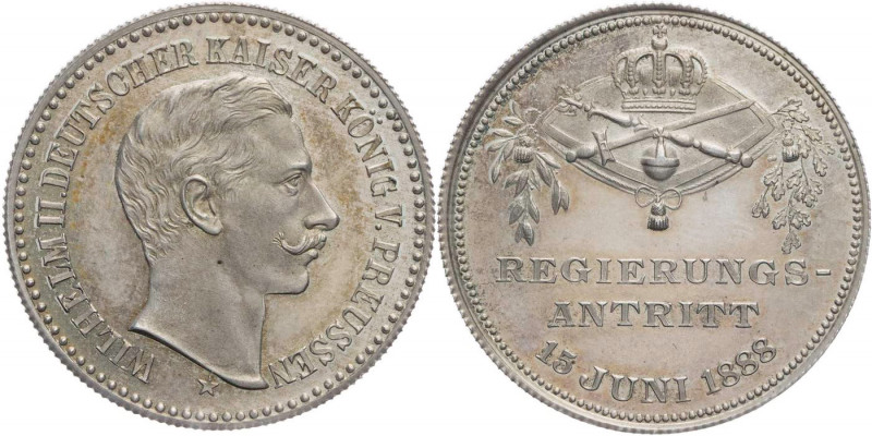 BRANDENBURG - PREUSSEN PREUSSEN, KÖNIGREICH
Wilhelm II., 1888-1918. Silbermedai...