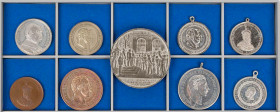 BRANDENBURG - PREUSSEN PREUSSEN, KÖNIGREICH
 Lot Medaillen Wilhelm I.: Bronzemedaille und Tragbare Zinnmedaille 1879, v. Weckwerth, auf die Goldene H...