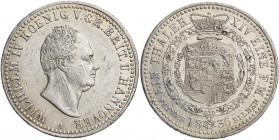 BRAUNSCHWEIG UND LÜNEBURG BRAUNSCHWEIG-CALENBERG-HANNOVER, AB 1692 KURFÜRSTENTUM HANNOVER, AB 1815 KÖNIGREICH HANNOVER
Wilhelm IV., 1830-1837. Taler ...