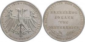 FRANKFURT STADT
 Doppelgulden 1848 Erzherzog Johann von Österreich AKS 39; J. 46; Thun 135. Kratzer, Randfehler, sonst ss-vz