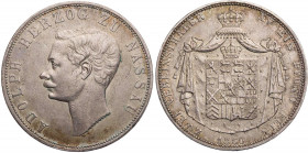 NASSAU HERZOGTUM
Adolph, 1839-1866. Doppelter Vereinstaler 1860 AKS 61; J. 61; Thun 235. kl. Kratzer und Randfehler, ss